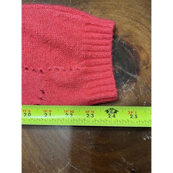 Gap Sweater Womens Small Pointelle Scallop Trim Pink Coquette Heritage - Picture 10 of 12